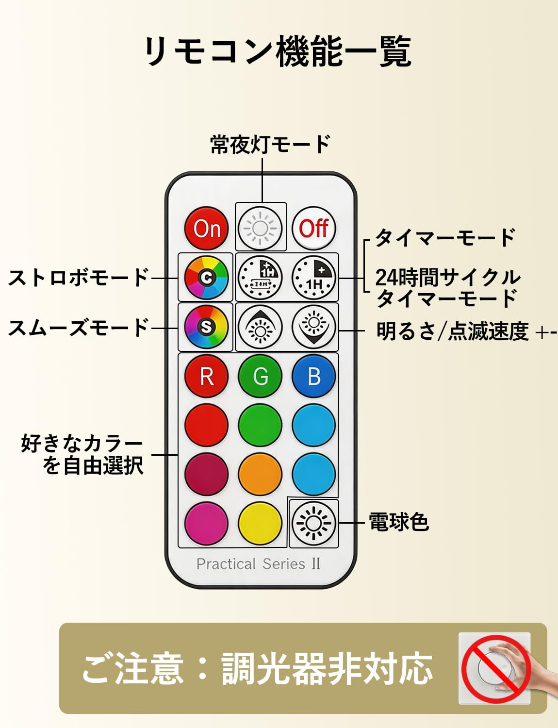 Amazon | HEKEE LED 電球 E17 リモコン付き カラー RGB 12色 50W相当